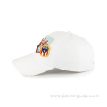 Patches and destoried birm white baseball cap